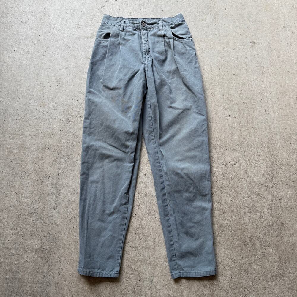 Women's Patagonia Slate Gray Pleated A/C Outdoor Canvas Casual Pants Sz 26 x 27